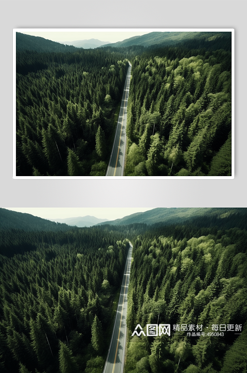 AI数字艺术高清公路摄影图片素材
