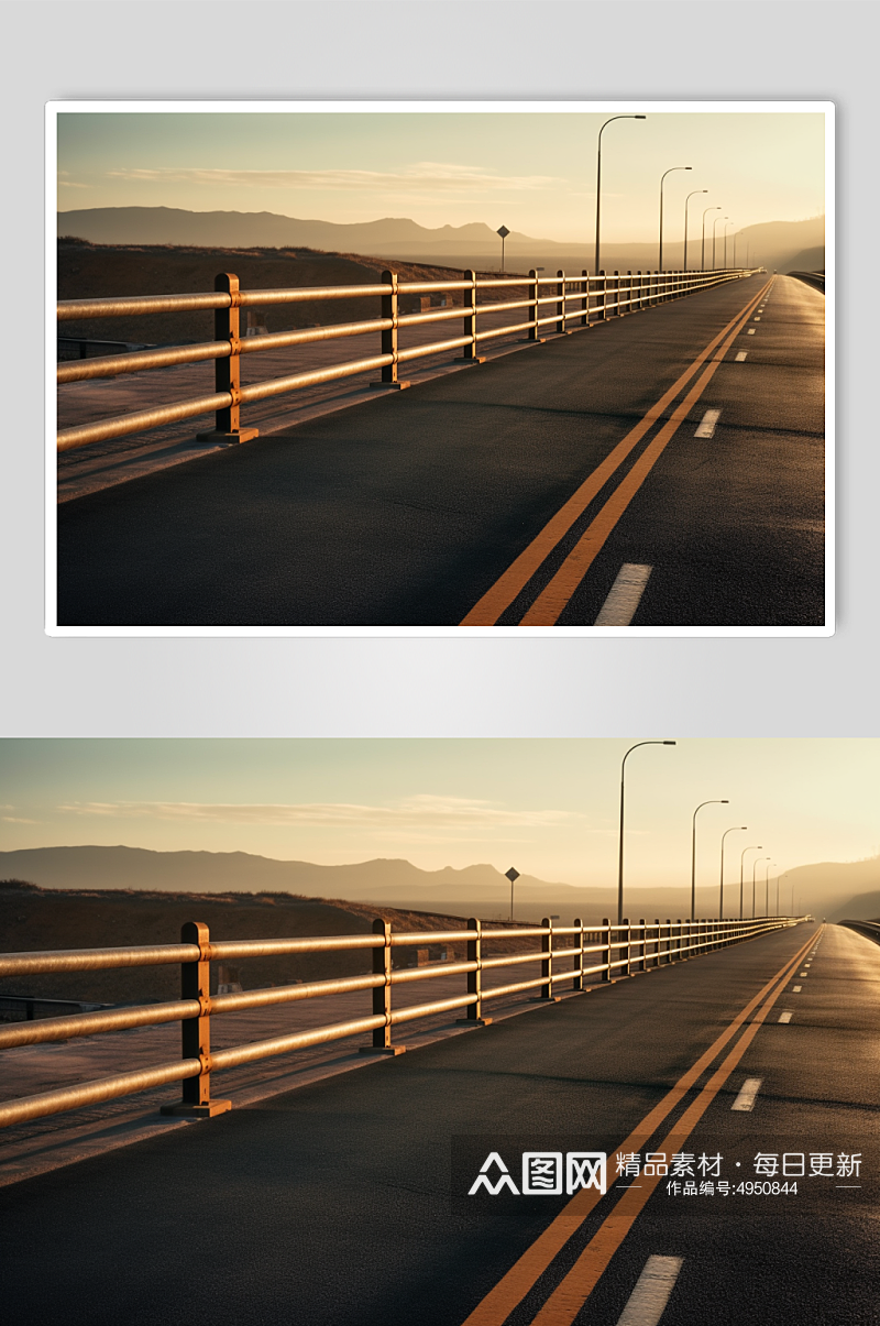 AI数字艺术高清公路摄影图片素材