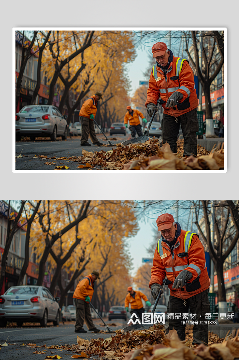 AI数字艺术劳动节清洁工人物摄影图素材