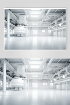 AI数字艺术工业建筑模型空间图片