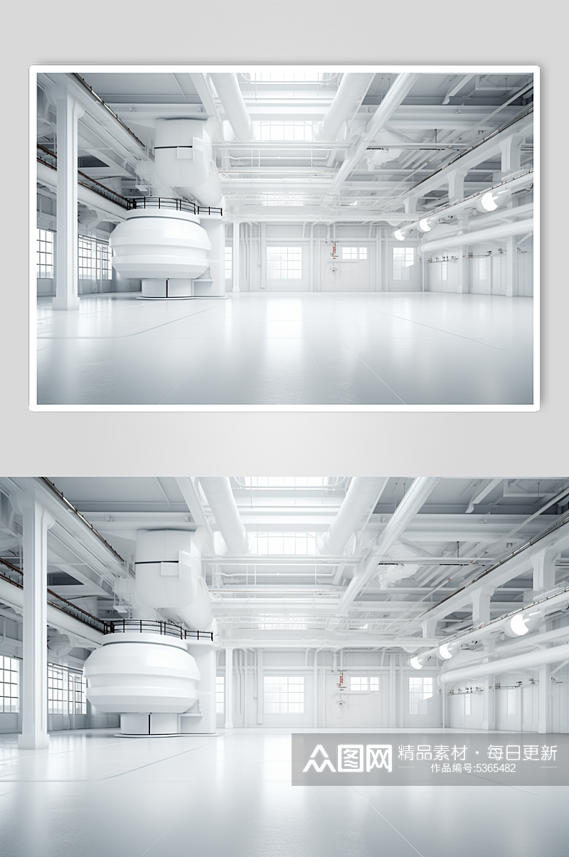 AI数字艺术工业建筑模型空间图片素材