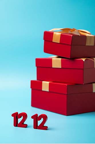 礼品盒双12网络购物电商购物节摄影图片