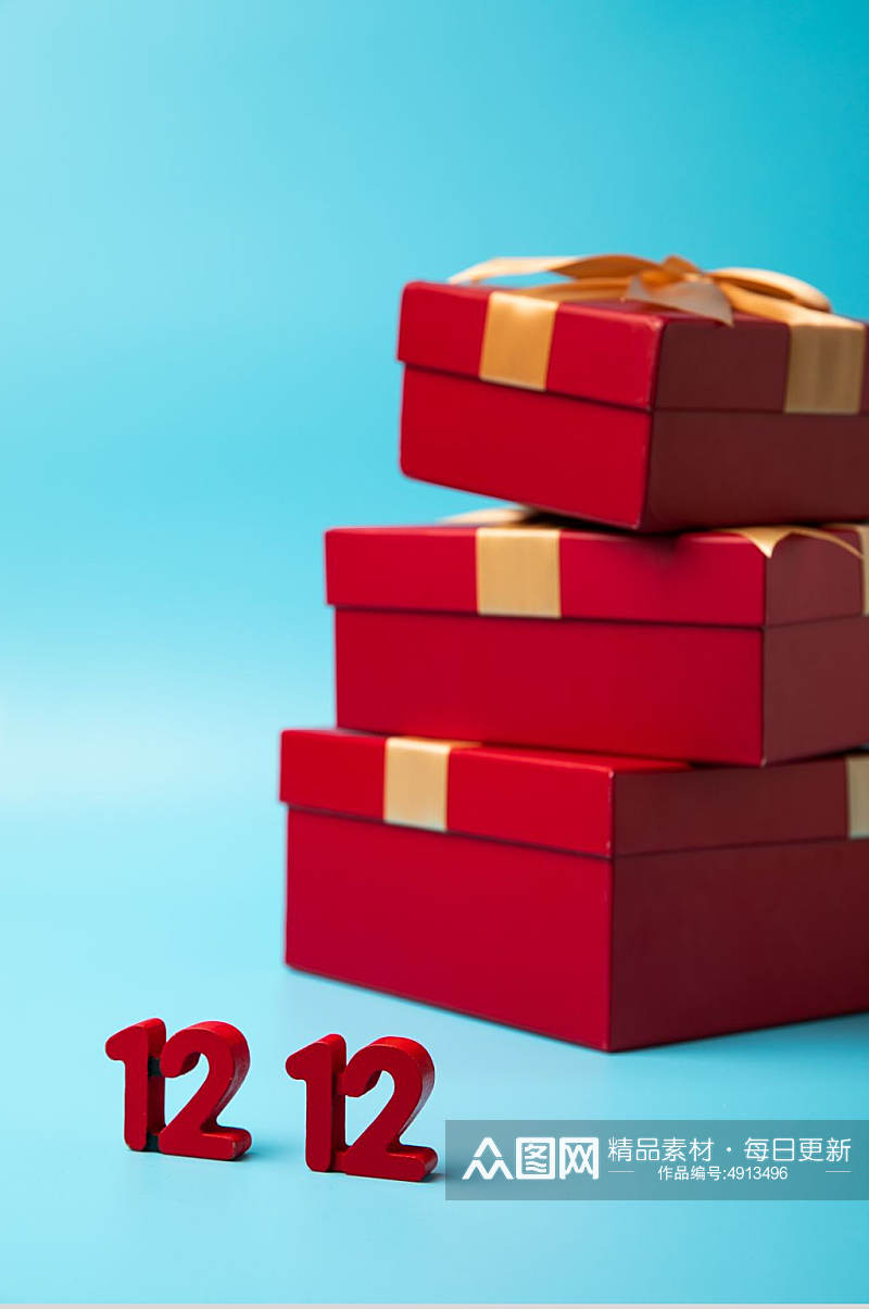 礼品盒双12网络购物电商购物节摄影图片素材