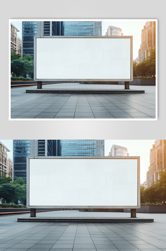 AI数字艺术横版高炮广告牌展板样机模型-众图网