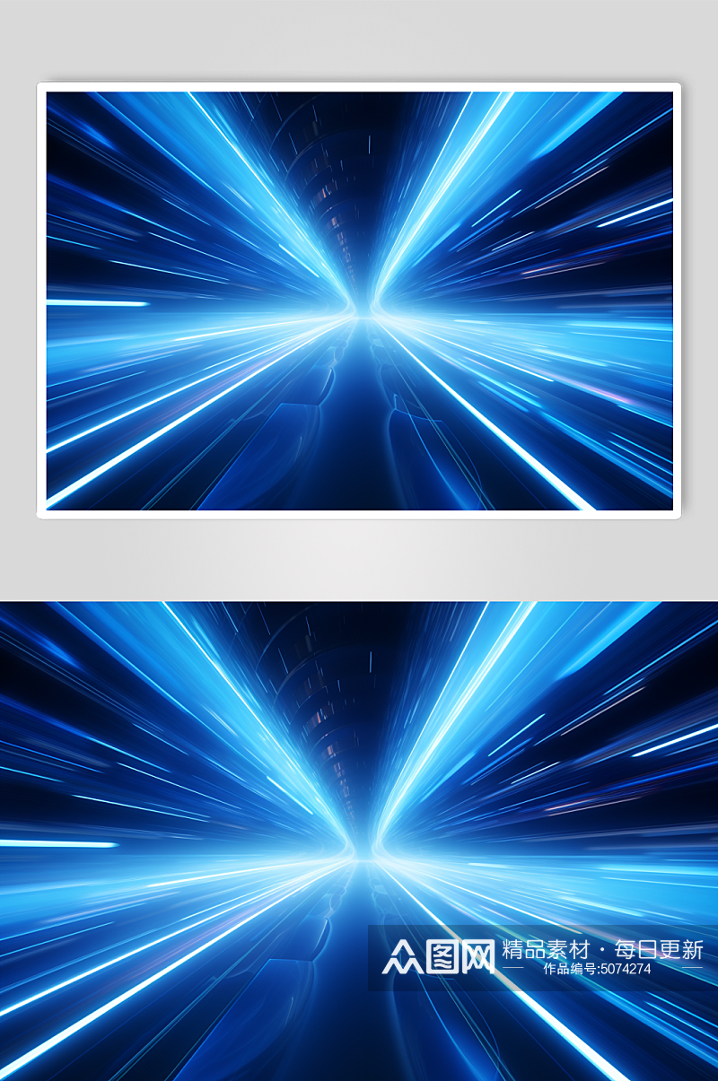 AI数字艺术光速速度感科技风背景图素材