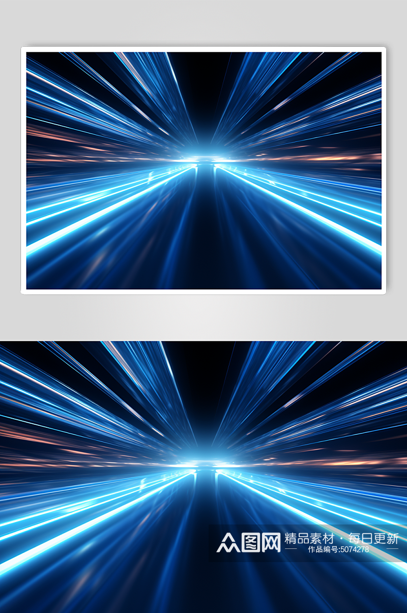 AI数字艺术光速速度感科技风背景图素材