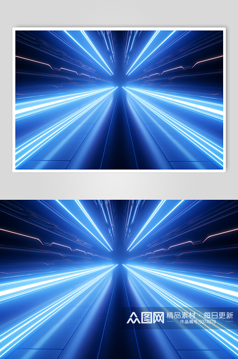 AI数字艺术光速速度感科技风背景图素材