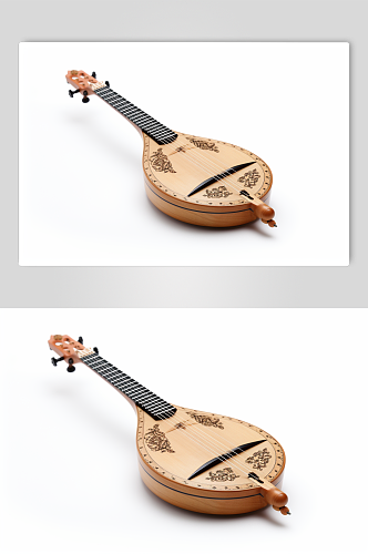 AI数字艺术古典乐器琵琶摄影图
