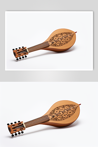 AI数字艺术古典乐器琵琶摄影图
