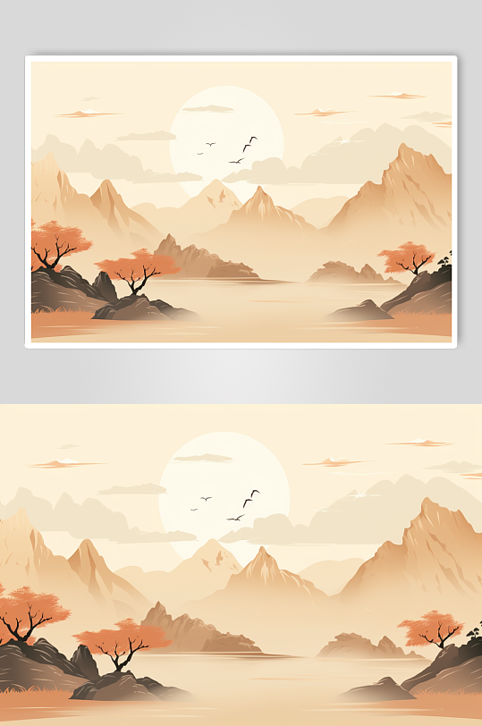 AI数字艺术国潮风横版背景图-众图网