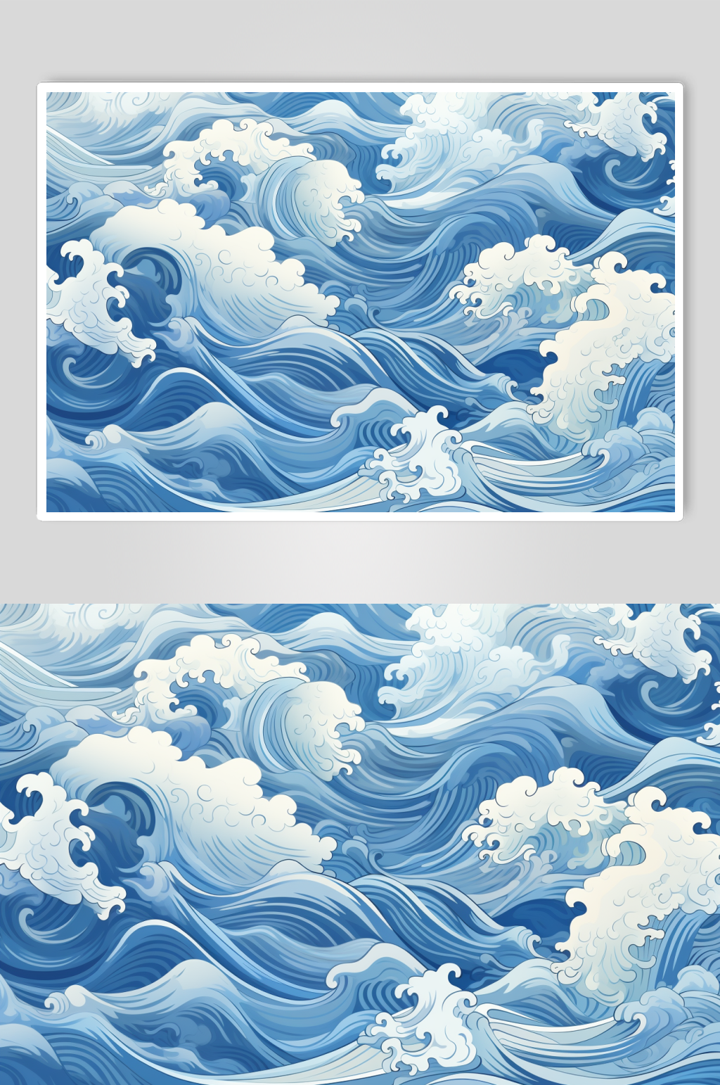 AI數(shù)字藝術(shù)中國風(fēng)海浪波浪底紋底圖背景圖素材