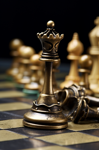 AI数字艺术国际象棋企业文化精神摄影图片