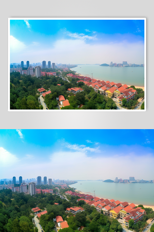 AI数字艺术高清海边厦门旅游景点摄影图片