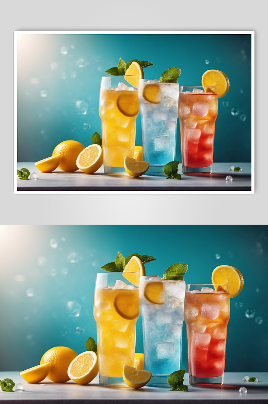 AI数字艺术饮料冷饮摄影图