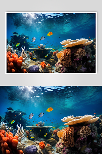 AI数字艺术海洋海底世界摄影图片