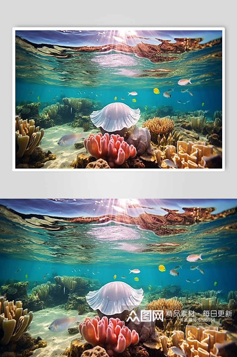 AI数字艺术海洋海底世界摄影图片素材