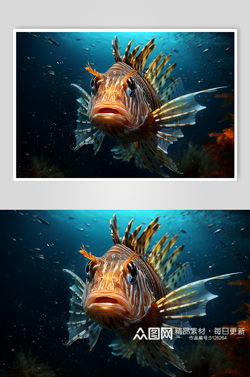 AI数字艺术海洋海底世界摄影图片素材