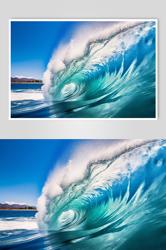 AI数字艺术创意高清大海海浪摄影图片