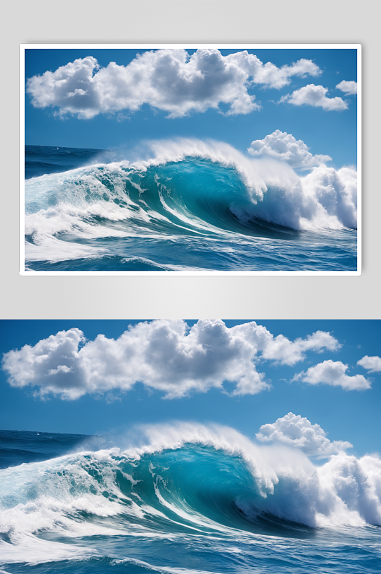 AI数字艺术大海海浪摄影图-众图网