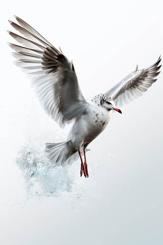 AI数字艺术可爱海鸥动物摄影图片