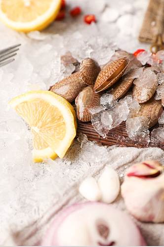 新鲜美味花甲生鲜海鲜美食摄影图片
