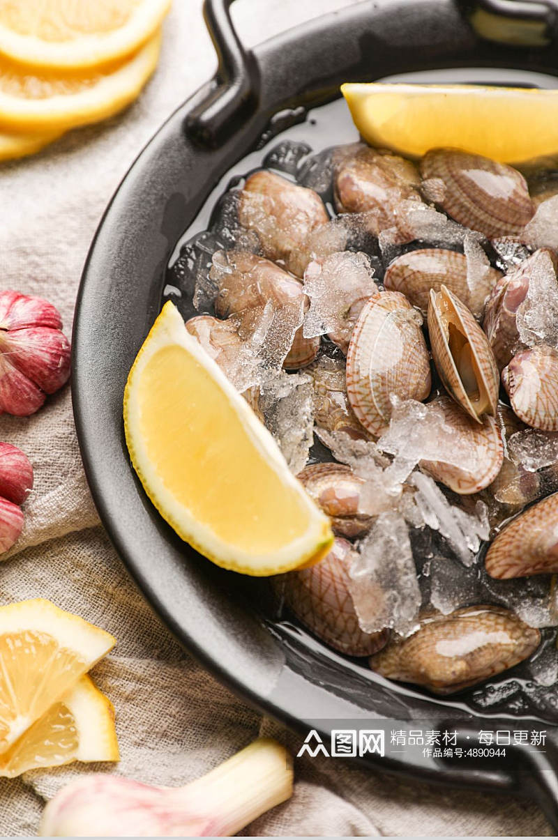 新鲜美味花甲生鲜海鲜美食摄影图片素材