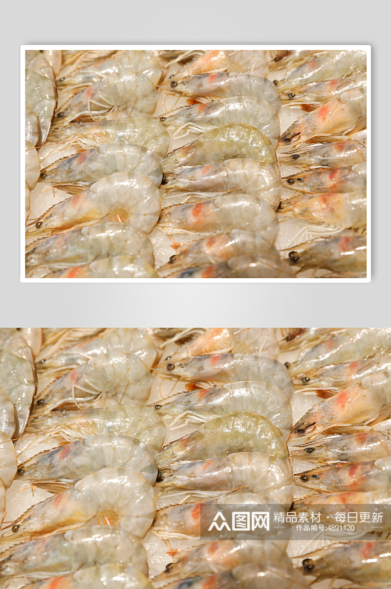 生鲜海鲜市场海虾大青虾海鲜摄影图片素材