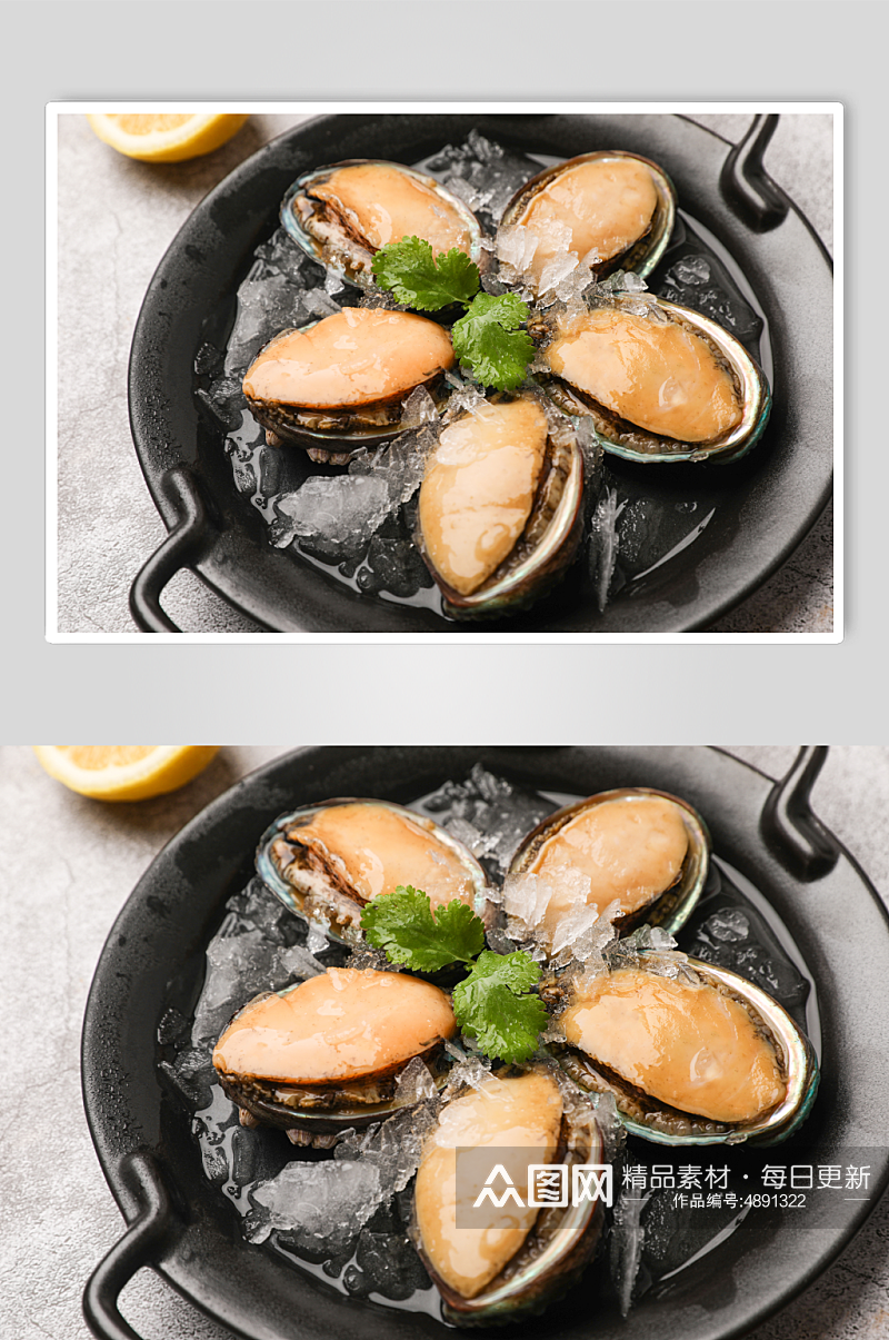 可口美味鲍鱼生鲜海鲜美食摄影图片素材