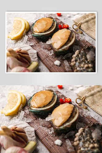 海货生鲜超市海产品海鲜鲍鱼摄影图片