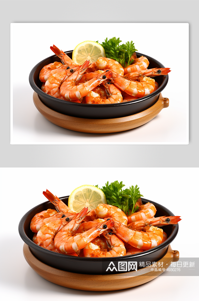 AI数字艺术高清餐厅海鲜拼盘美食摄影图片素材