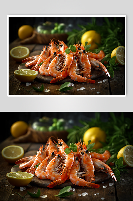 AI数字艺术美味餐厅海鲜拼盘美食摄影图片