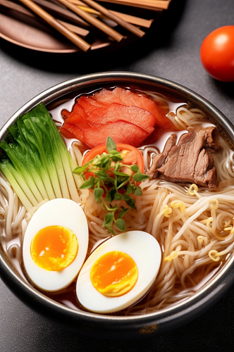 AI数字艺术美味韩国冷面食物美食摄影图片