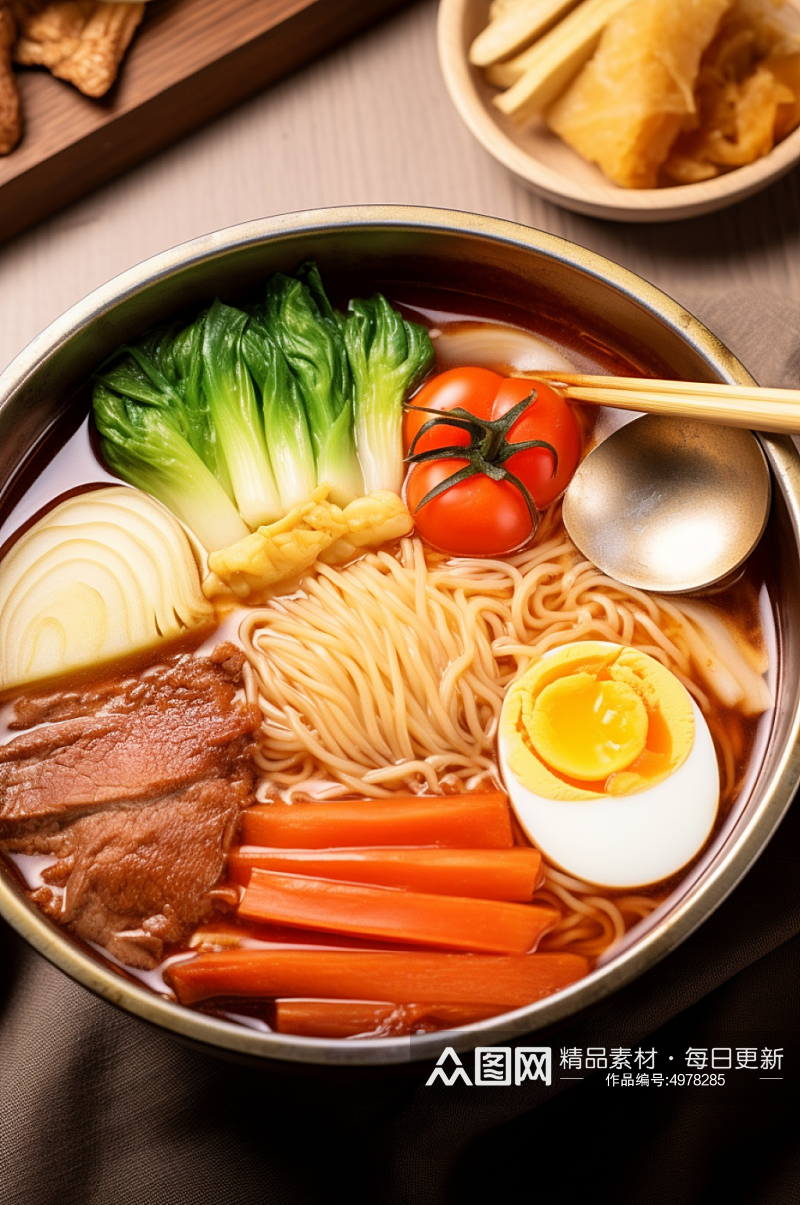 AI数字艺术美味韩国冷面食物美食摄影图片素材