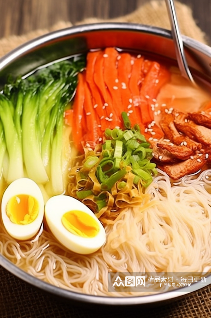 AI数字艺术高清韩国冷面食物美食摄影图片素材