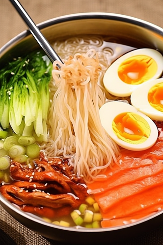 AI数字艺术高清韩国冷面食物美食摄影图片