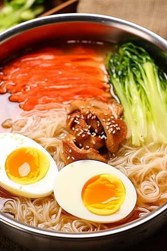 AI数字艺术简约韩国冷面食物美食摄影图片