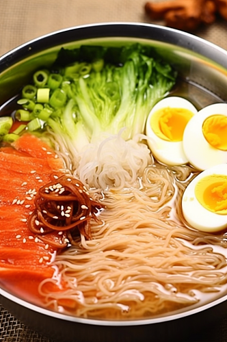 AI数字艺术简约韩国冷面食物美食摄影图片