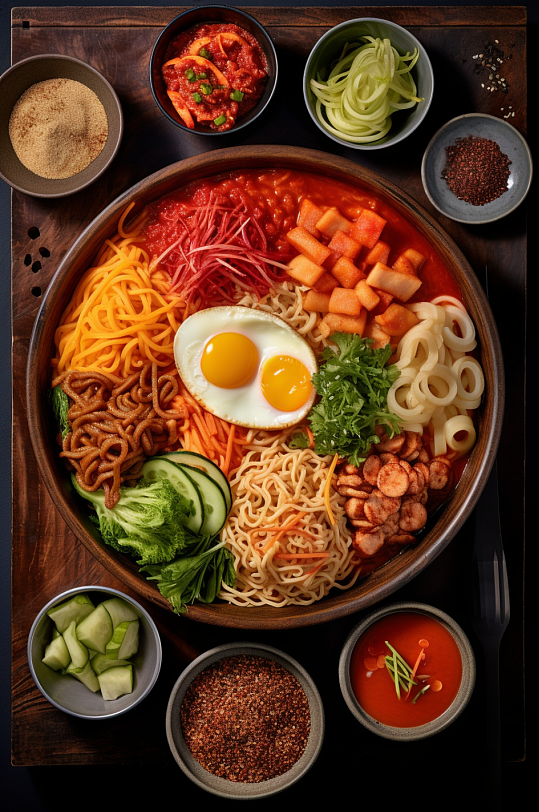 AI數(shù)字藝術(shù)極簡(jiǎn)韓國(guó)美食攝影圖片