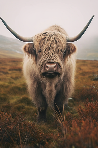 AI数字艺术清晰高原牦牛牲畜动物摄影图片