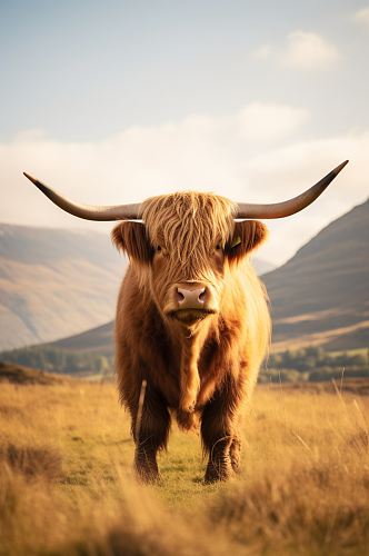 AI数字艺术高清高原牦牛牲畜动物摄影图片
