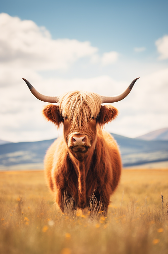 AI数字艺术高清高原牦牛牲畜动物摄影图片