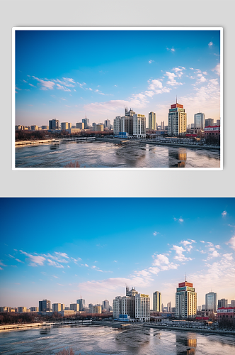 AI数字艺术国内城市黑龙江哈尔滨景点摄影图片