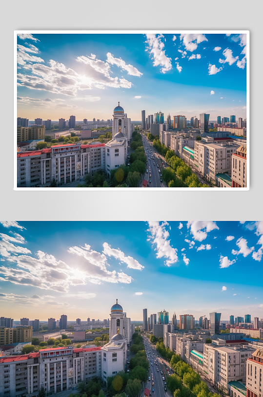 AI数字艺术国内城市黑龙江哈尔滨景点摄影图片