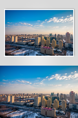 AI数字艺术国内城市黑龙江哈尔滨风景摄影图片