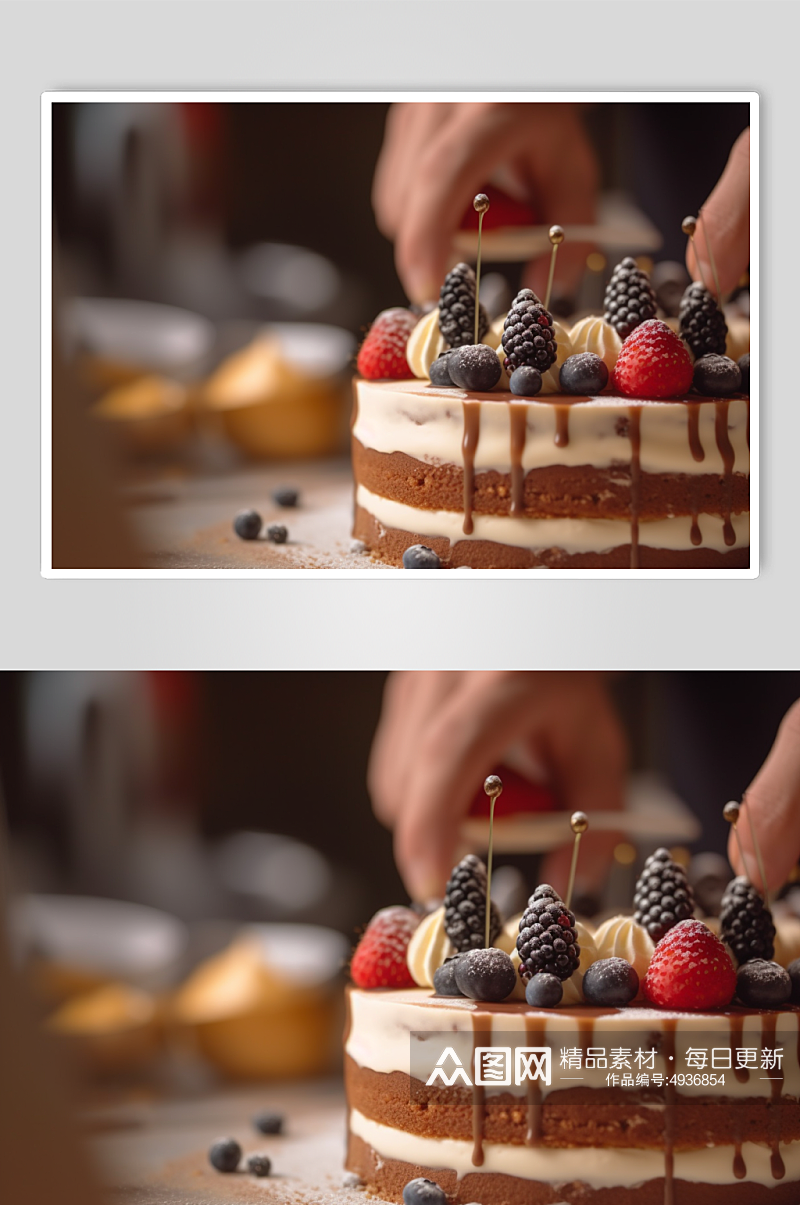 AI数字艺术高清烘焙做蛋糕摄影图片素材