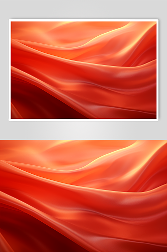AI数字艺术红色抽象线条飘带背景