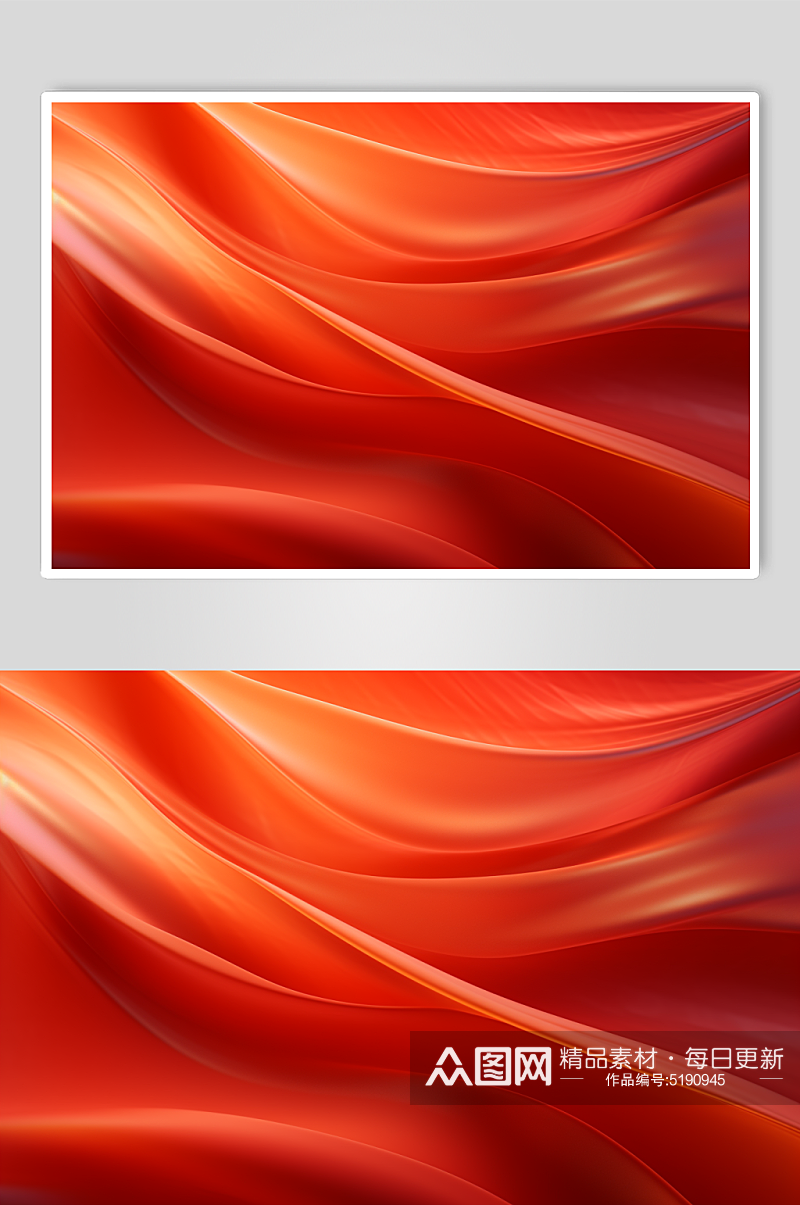 AI数字艺术红色抽象线条飘带背景素材