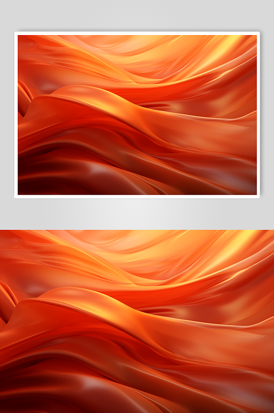 AI数字艺术红色抽象线条飘带背景-众图网