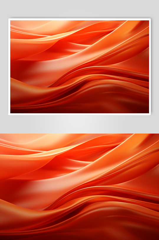 AI数字艺术红色绸带飘带背景图-众图网