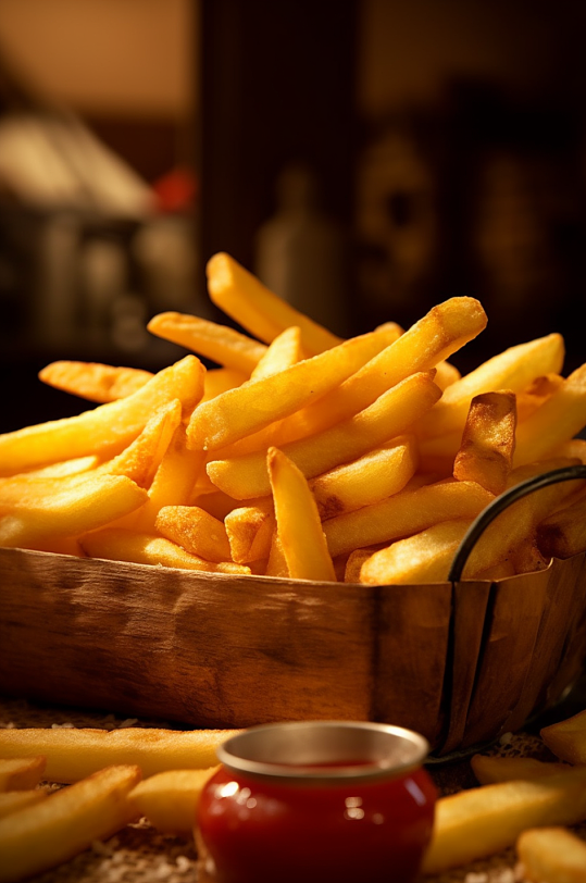 AI数字艺术美味薯条食物美食摄影图片-众图网